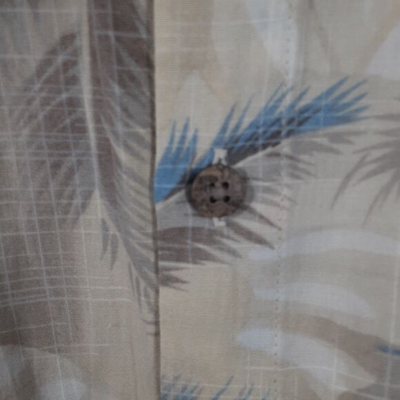 Island Shores Button Up Shirt Adult Mens L Floral Hawaiin Aloha Short Sleeve - Picture 4 of 7